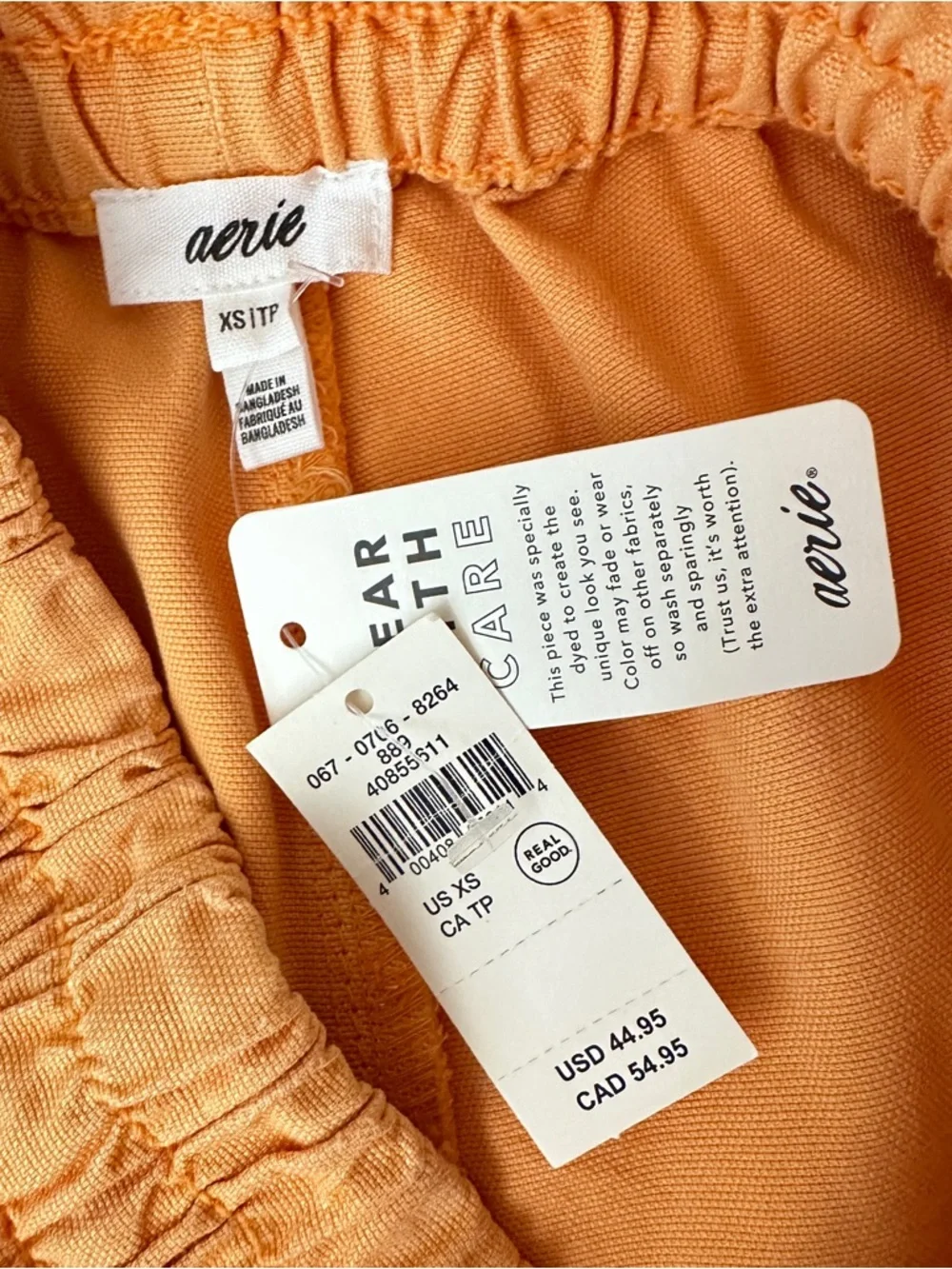 NWT Aerie Babewatch High Waisted Pull On Shorts Orange XS - Picture 5 of 12